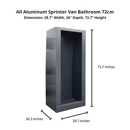 Aluminum Enclosed Shower S-28" (72cm)