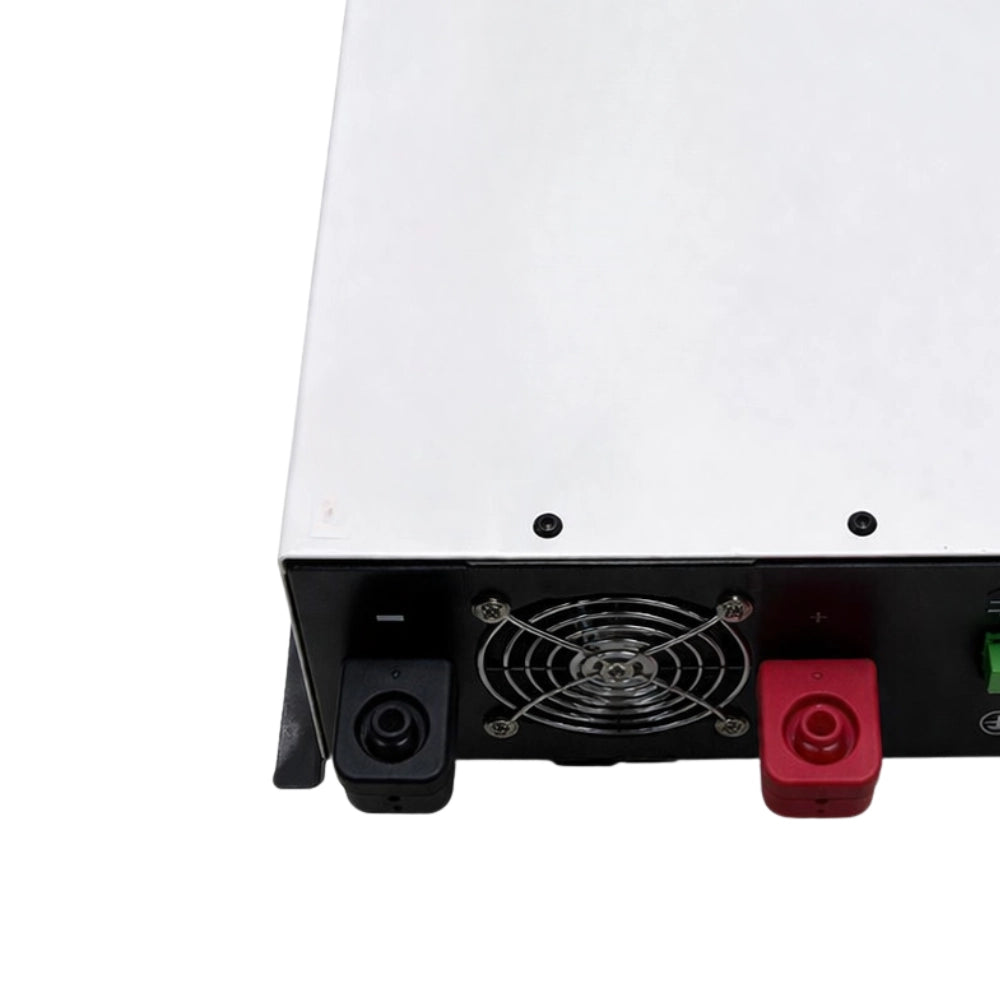 Bear Power 2000W low-frequency inverter charger control panel with 7-type battery selector and charging mode switches