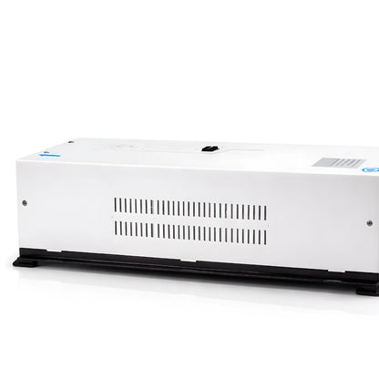 Front view of Bear Power 2000W 12V inverter charger with LCD display and AC output sockets for 110V power conversion