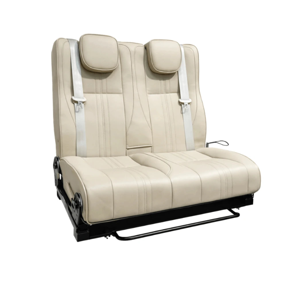 NovaLux Duo SX 33 inch convertible double swivel van seat to bed for Sprinter, ProMaster, and Transit conversions