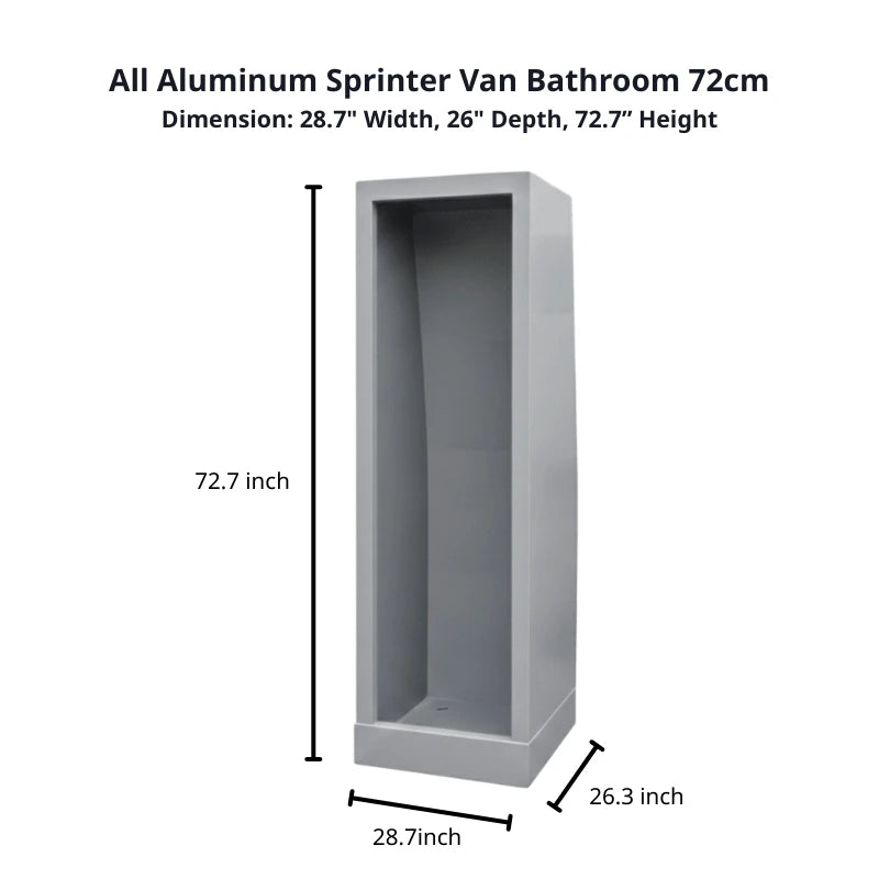 Aluminum Enclosed Shower S-28" (72cm)