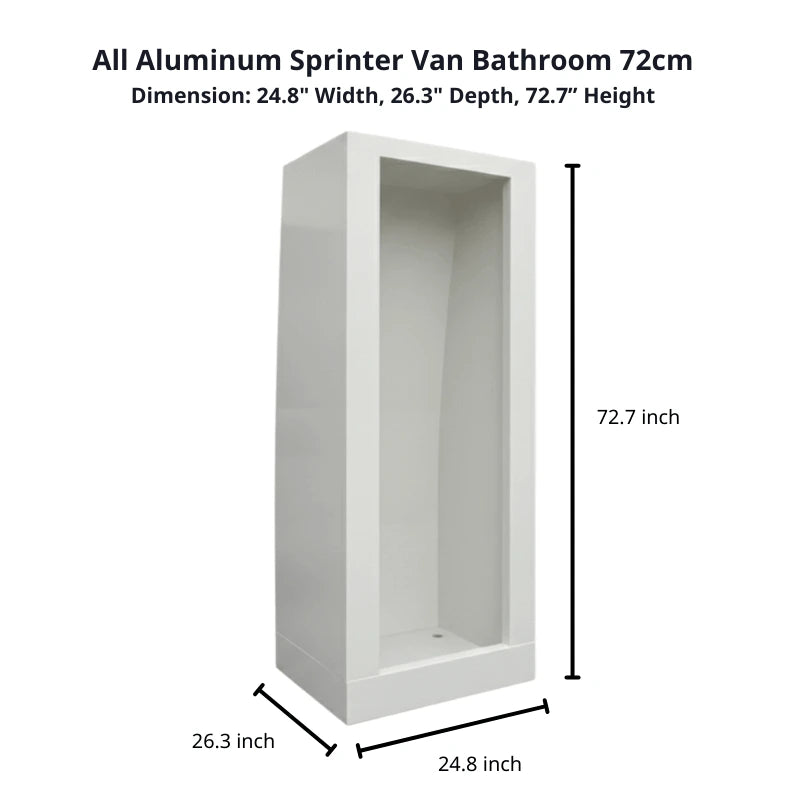 Aluminum Enclosed Shower S-28" (72cm)