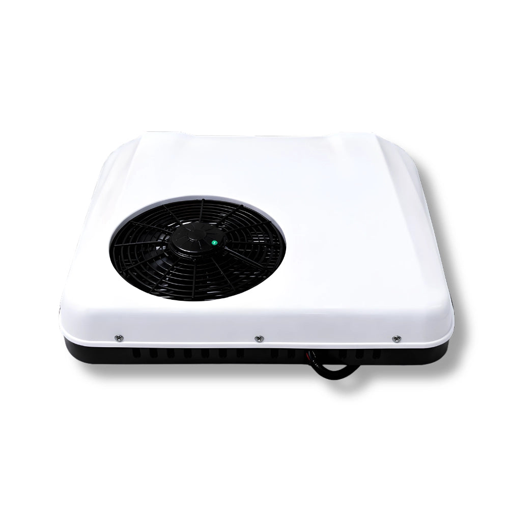 Detail of Cryonex X700 air conditioner mounting flange and rooftop seal for camper van installation