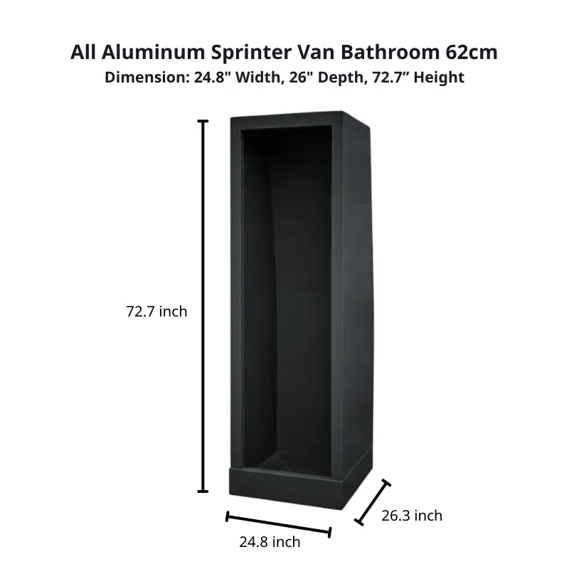 Aluminum Enclosed Shower-XS 25" (62cm)