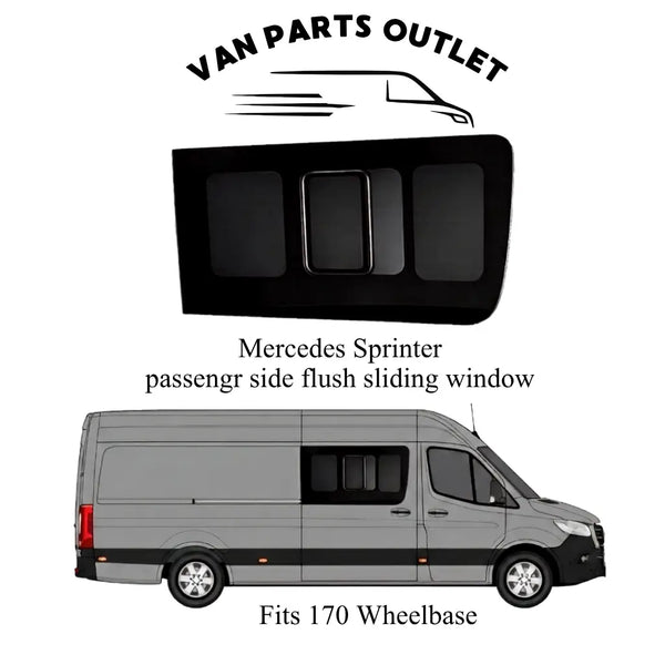 Glacier View Sprinter Flush Sliding Window Passenger-Side (Front)