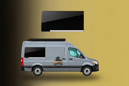 Glacier View Sprinter rear passenger window mounting kit with gasket for DIY van installation