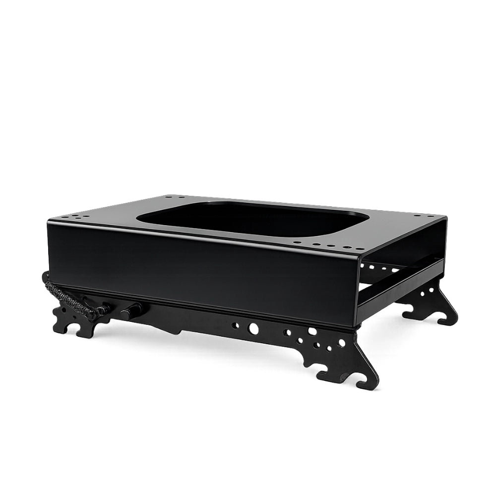 Top view of NovaLux floor base mounting pattern for fixed camper van seat installation
