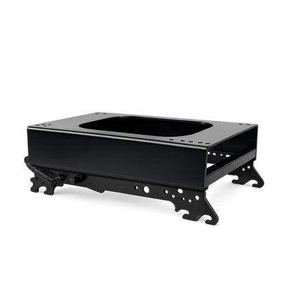 Top view of NovaLux floor base mounting pattern for fixed camper van seat installation