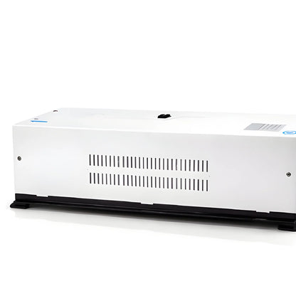 Side view of the Bear Power 2000W inverter charger showing the ventilation slots, top switch and mounting rail.