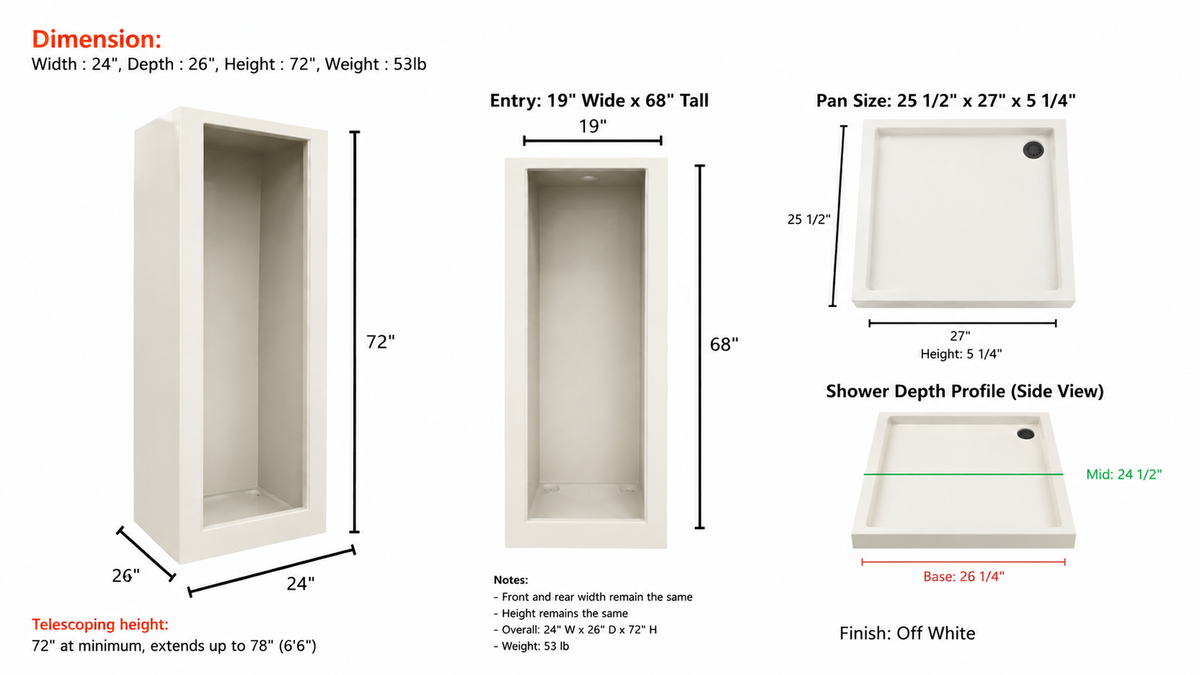 Product dimensions