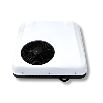 Top view of the Cryonex X700 rooftop air conditioner showing the circular condenser fan grille.