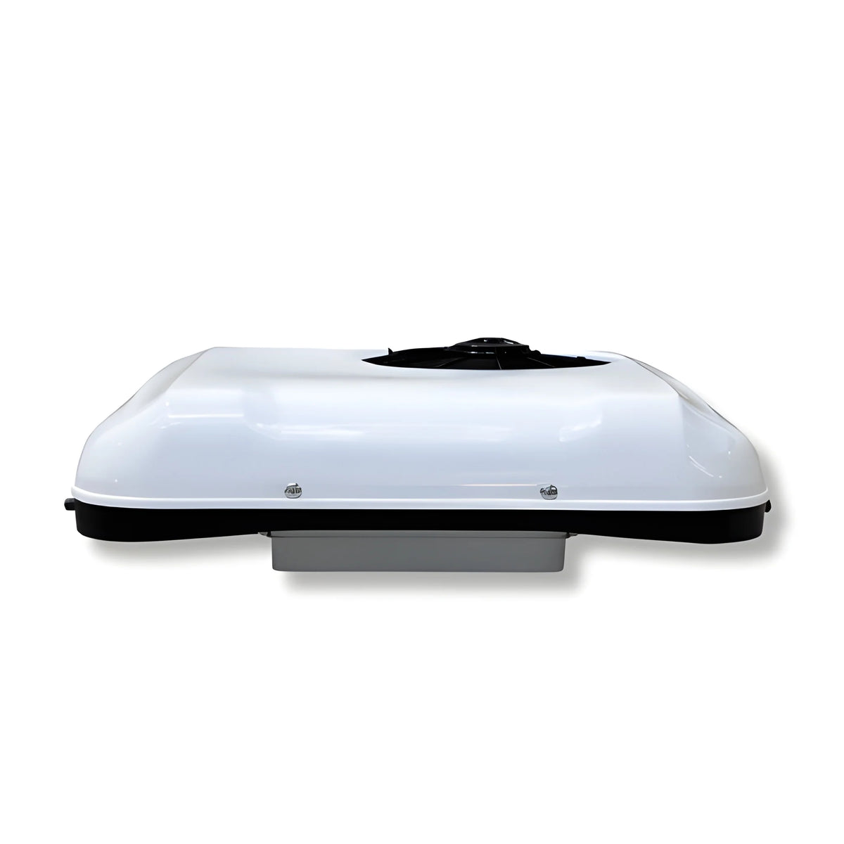 Front profile of the Cryonex X700 12V rooftop air conditioner showing its low-profile exterior housing.