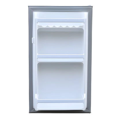 Interior door storage of the Cryonex BC83A 83L refrigerator showing three bins and a bottle rack.