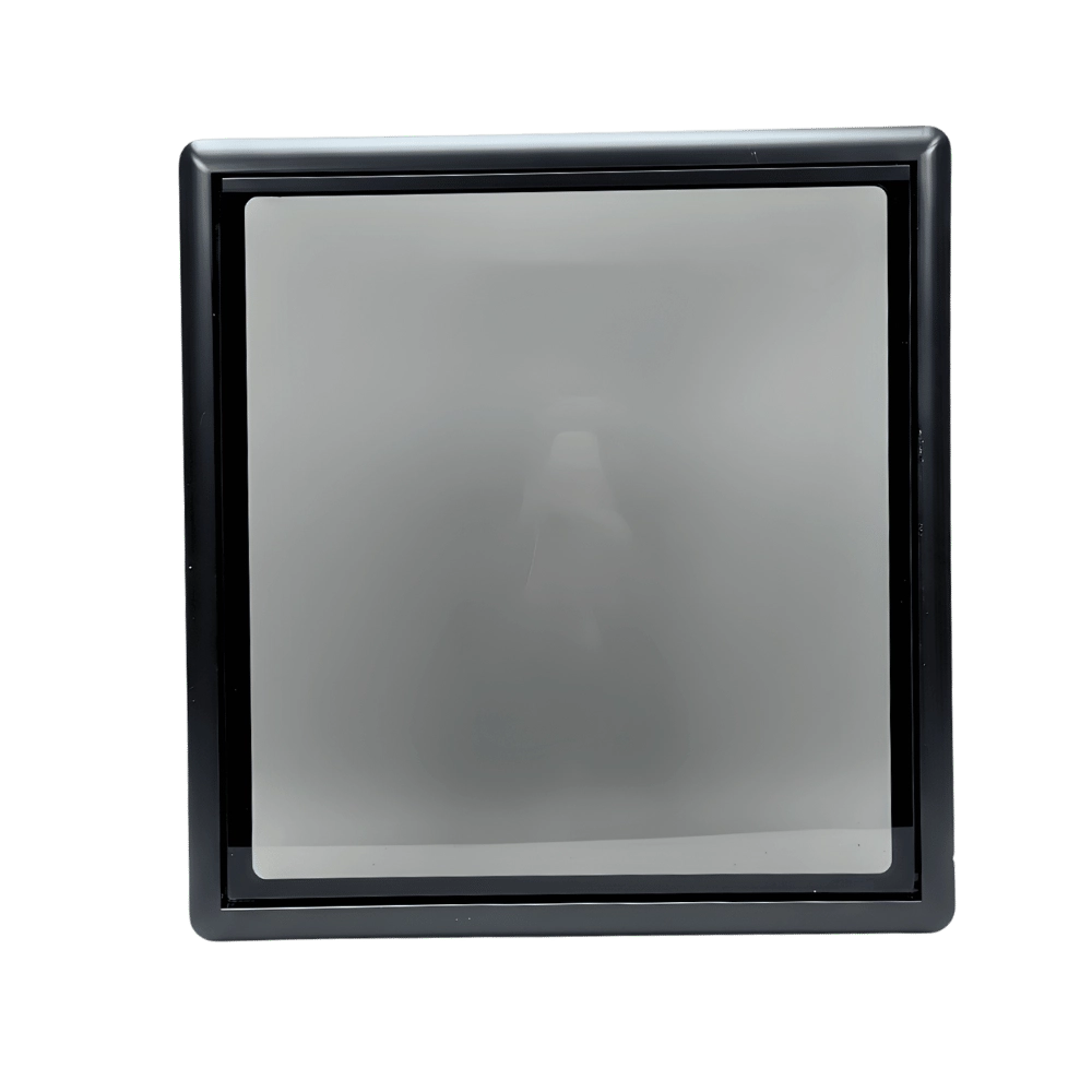Glacier View 50x50cm flat awning window dimensions reference for DIY Sprinter, Transit, ProMaster install