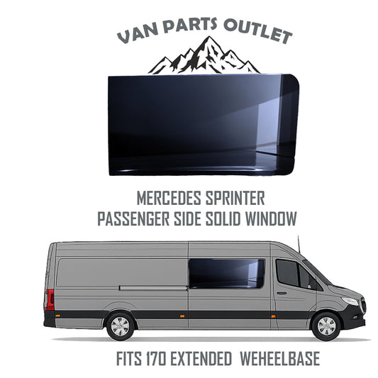 Glacier View Sprinter Passenger Side Solid Window