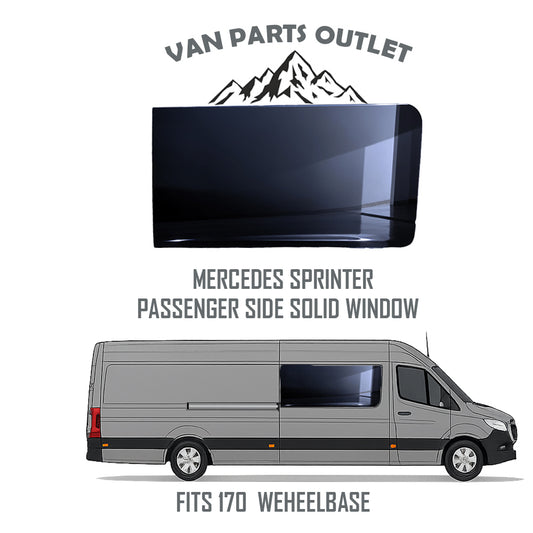 Glacier View Sprinter Passenger Side Solid Window