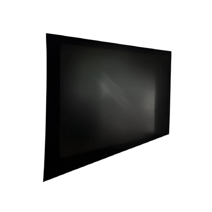 Oblique view of the Glacier View mid driver-side solid window for a 170-inch Sprinter, showing its glass edge and tinted surface.