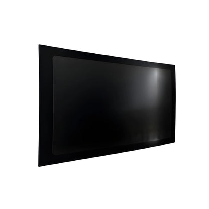 Glacier View Sprinter mid driver-side fixed window shown at an angle with its tinted viewing area and black border visible.