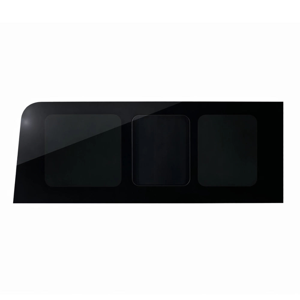 Glacier View Sprinter rear passenger-side flush window interior view with integrated bug screen