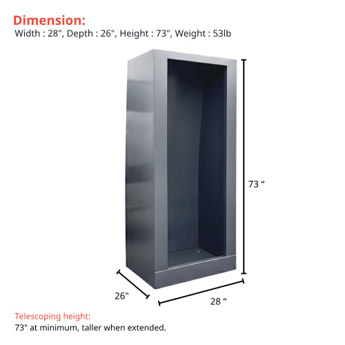 Vankea S 28" (72cm) Aluminum Shower for Sprinter, Transit & ProMaster