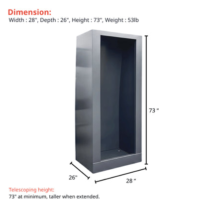 Vankea S 28" (72cm) Aluminum Shower for Sprinter, Transit & ProMaster