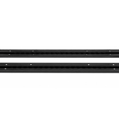 NovaLux floor track installed on van floor with OEM mounting points