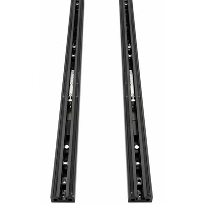 Side profile of NovaLux floor track showing anodized aluminum extrusion