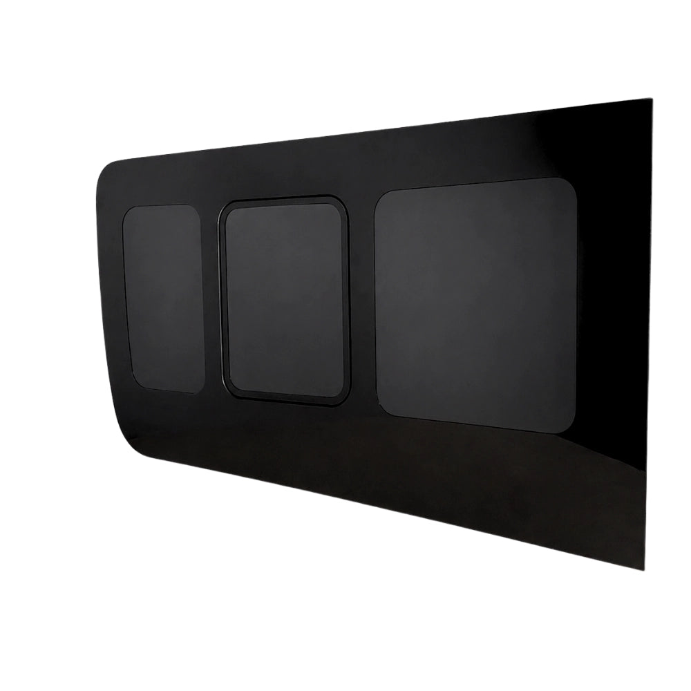 Glacier View flush sliding window for Mercedes Sprinter driver-side front cab — factory-quality flush fit